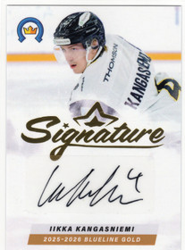 2025-26 Blueline Finland Signature Gold #KESPOOAUIK Iikka Kangasniemi AU, SN40
