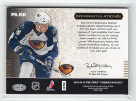 2007-08 O-Pee-Chee Premier Remnants Triples Patches #PRMH Marian Hossa /35
