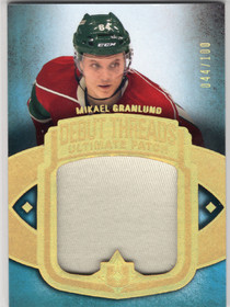 2013-14 Upper Deck Ultimate Collection Debut Threads Patches #UDTMG Mikael Granlund /100