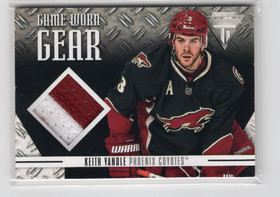 2012-13 Panini Rookie Anthology Titanium Game worn Gear Prime #GGKY Keith Yandle /50