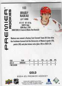 2024-25 Upper Deck Premier Gold #103 Bradly Nadeau /199