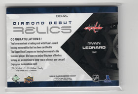 2025-26 Upper Deck Black Diamond Diamond Debut Relics Jersey #DDRL Ryan Leonard