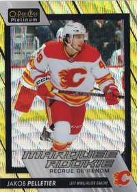 2023-24 O-Pee-Chee Platinum Neon Yellow Surge #295 Jakob Pelletier