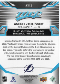2022-23 Upper Deck MVP All Star #AS12 Andrei Vasilevskiy