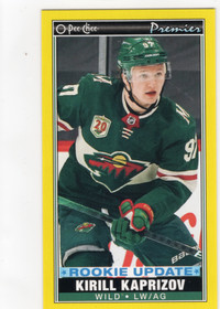 2021-22 O-Pee-Chee O-Pee-Chee Premier Tallboys Yellow Border #P55 Kirill Kaprizov