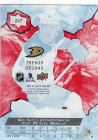 2021-22 Upper Deck Ice Red #247 Trevor Zegras /399