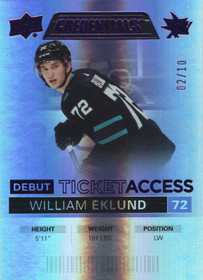 2021-22 Upper Deck Credentials Purple #143 William Eklund /10