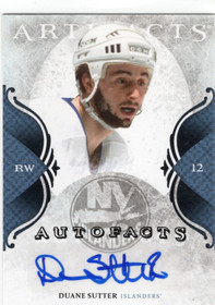2011-12 Upper Deck Artifacts Autofacts #ADS Duane Sutter