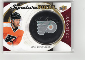 2015-16 Upper Deck Trilogy Signature Pucks Primary Logo #SPSE Sean Couturier