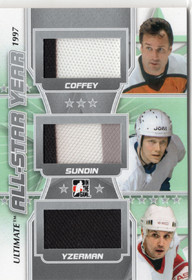 2012-13 In The Game Ultimate Memorabilia All Star Year Memorabilia #NNO Paul Coffey / Mats Sundin / Steve Yzerman /24