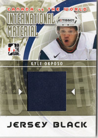 2011-12 In The Game Canada vs The World International Materials Jersey Black #IMM17 Kyle Okposo PR120