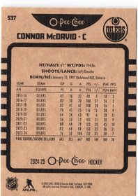 2024-25 O-Pee-Chee Retro #537 Connor McDavid
