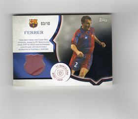 2024-25 Topps FC Barcelona 125th Anniversary Camp Nou Seat Relic Black #CSAF Albert Ferrer /10