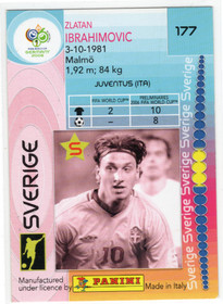2006 Panini FIFA World Cup #177 Zlatan Ibrahimovic