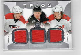 2015-16 Upper Deck The Cup Cup Trios Jersey #C3ROOK8 Noah Hanifin / Brett Pesce / Brock McGinn /40