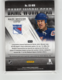 2013-14 Panini Titanium Game Worn Gear Patch #GGMM Mark Messier /25