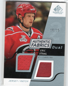 2008-09 SP Game Used Authentic Fabrics Dual Platinum Jersey Patch #AFES Eric Staal /25