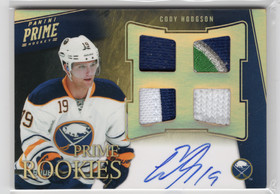 2011-12 Panini Prime Prime Rookies Gold Jerseys Autographed #103 Cody Hodgson /25