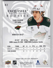 2024-25 Upper Deck Ice Exquisite Collection Rookies #R2 Liam Ohgren /299