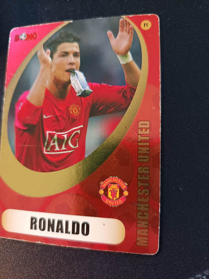 2009 Boing Superstars Finnish Promos #F1 Cristiano Ronaldo, foil hiukan kulunut reunoista