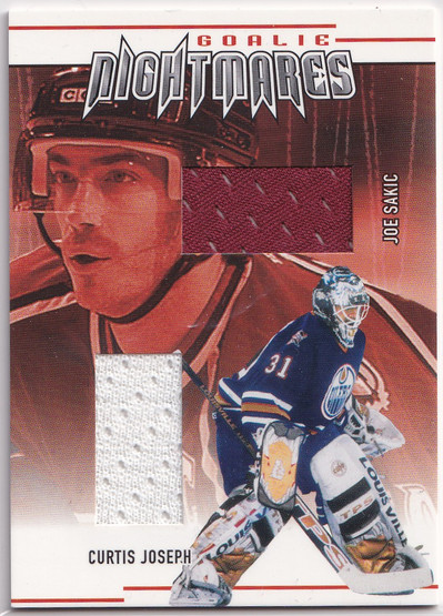 2002-03 Between the Pipes Nightmares #GN8 Curtis Joseph/Joe Sakic