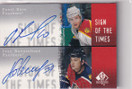  2000-01 SP Authentic Sign of the Times #DBN Pavel Bure/Ivan Novoseltsev