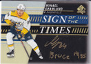  2019-20 SP Authentic Sign of the Times Black Gold Inscription #SOTTMG Mikael Granlund/35Team: Nashville P /35