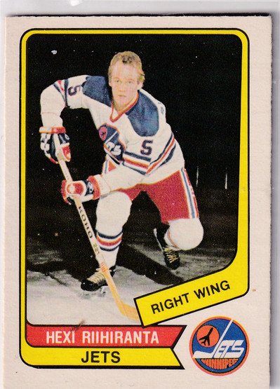 O-PEE-CHEE 1976 WHL WINNIPEG JETS HEXI RIIHIRANTA
