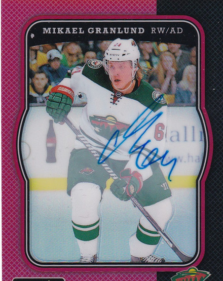  2017-18 O-Pee-Chee Platinum Retro Rainbow Red #R21 Mikael Granlund AU C