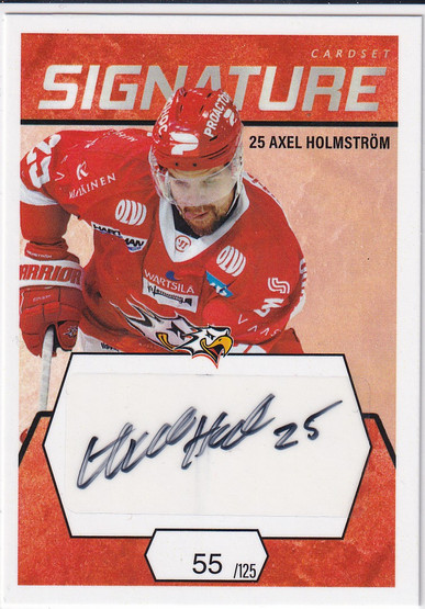 2021-22 Cardset Signature Axel Holmström /125