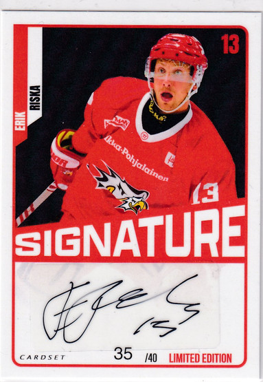 2023-24 Cardset Signature Erik Riska /40