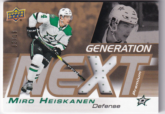  2019-20 Upper Deck Generation Next Jerseys Patch #GN15 Miro Heiskanen /10