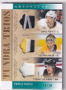  2014-15 Artifacts Tundra Trios Patches Emerald #T3FIN Saku Koivu/Tuukka Rask/Teemu Selanne /18