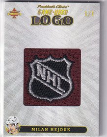 President's Choice Solitaire GAME used NHL patch Milan Hejduk 1/1