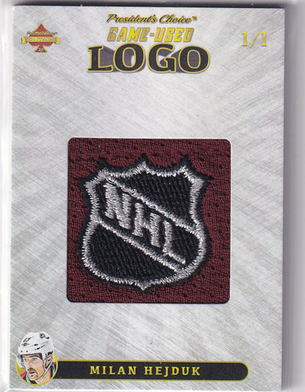 President's Choice Solitaire GAME used NHL patch Milan Hejduk 1/1