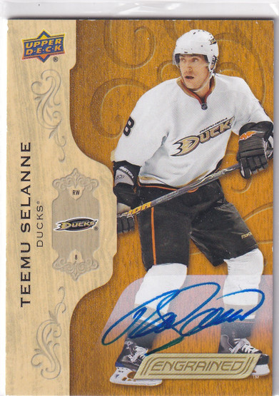  2018-19 Upper Deck Engrained Autographs #32 Teemu Selanne