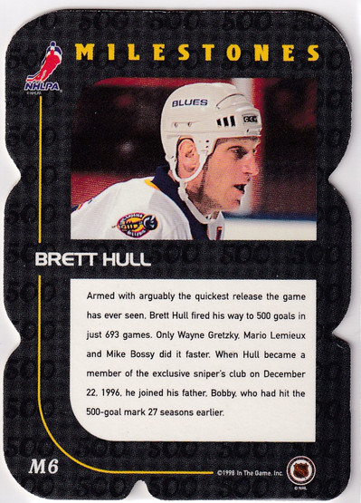  1998-99 Be A Player All-Star Milestones #M6 Brett Hull