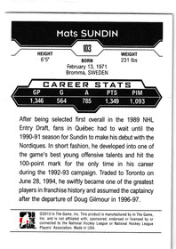  2013-14 ITG Decades 1990s Gold #103 Mats Sundin /30