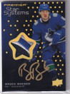  2021-22 Upper Deck Premier Star Systems Patch Autographs Gold #SSBB Brock Boeser/15