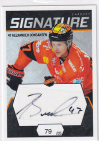 2021-22 Cardset Signature Alexander Bonsaksen /125
