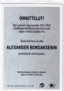2021-22 Cardset Signature Alexander Bonsaksen /125