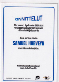 2023-24 Cardset Signature Samuel Harvey /100