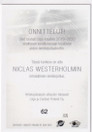 2019-20 Cardset Signature Niclas Westerholm /125