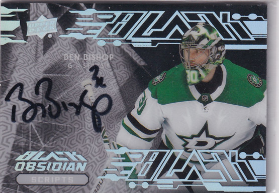  2019-20 UD Black Obsidian Scripts #OSBE Ben Bishop B