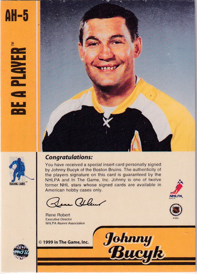  1999-00 BAP Memorabilia AS American Hobby Autographs #AH5 Johnny Bucyk