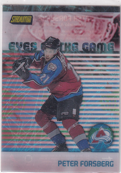  1999-00 Stadium Club Eyes of the Game #EG2 Peter Forsberg
