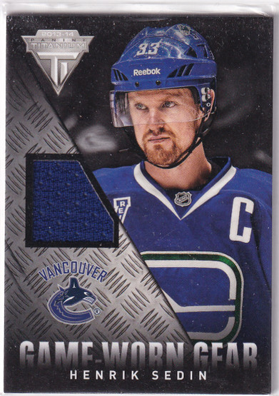  2013-14 Panini Titanium Game Worn Gear #GGHS Henrik Sedin