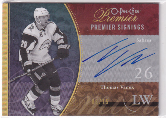  2009-10 OPC Premier Signings Gold #PSTV Thomas Vanek /15