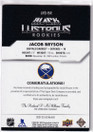  2021-22 UD Black Lustrous Rookie Signatures #LRSBR Jacob Bryson/299