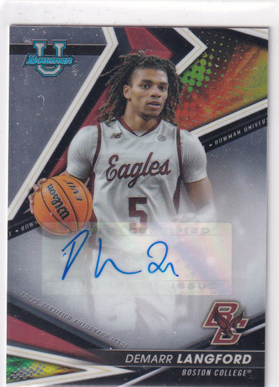  2022-23 Bowman's Best University Best of '22 Autographs #BOADLA Demarr Langford